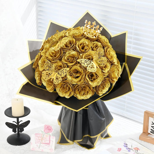 Glitzer Rosen Dauerstrauß Romantisches Geschenk